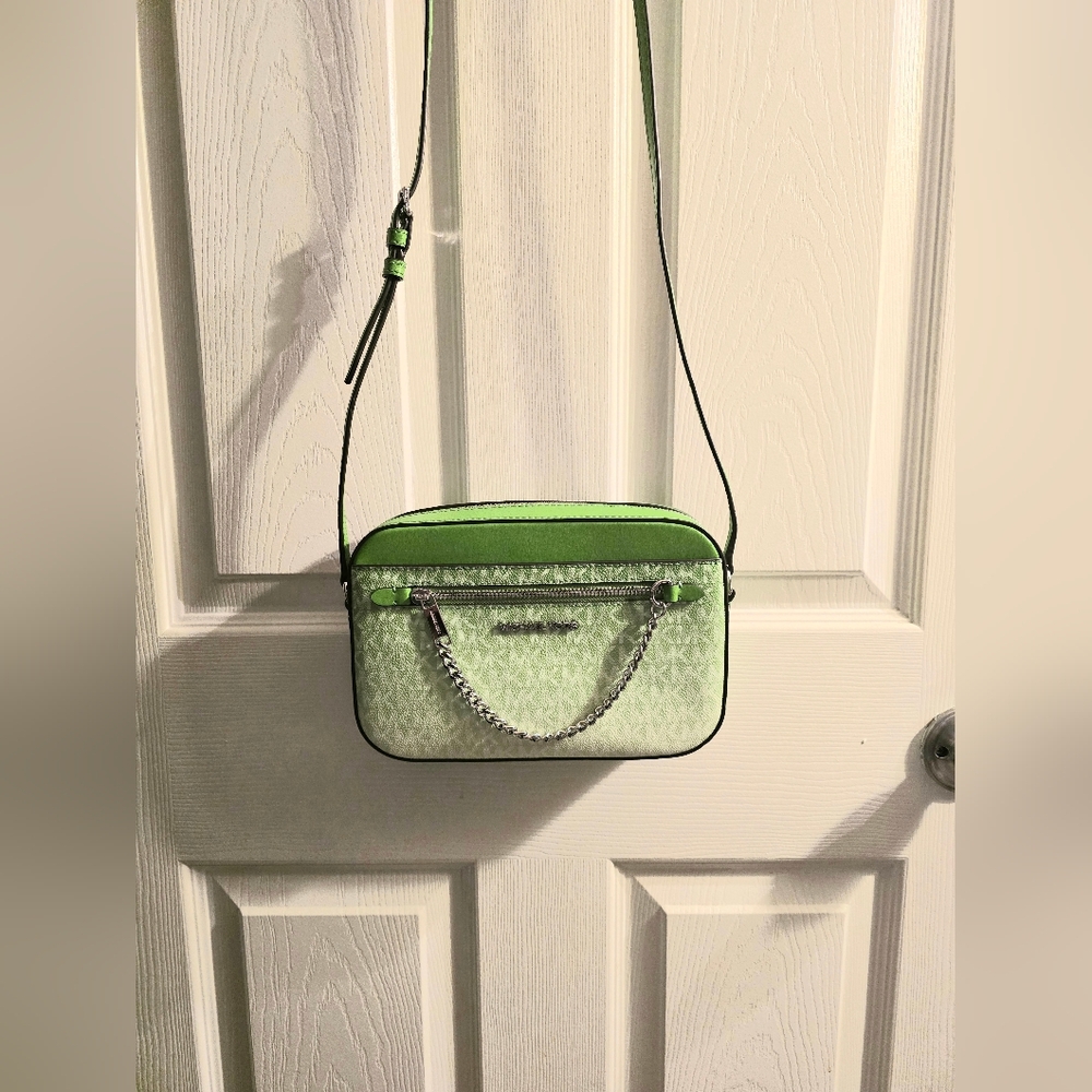 Michael Kors Green Jet Set Camera Bag